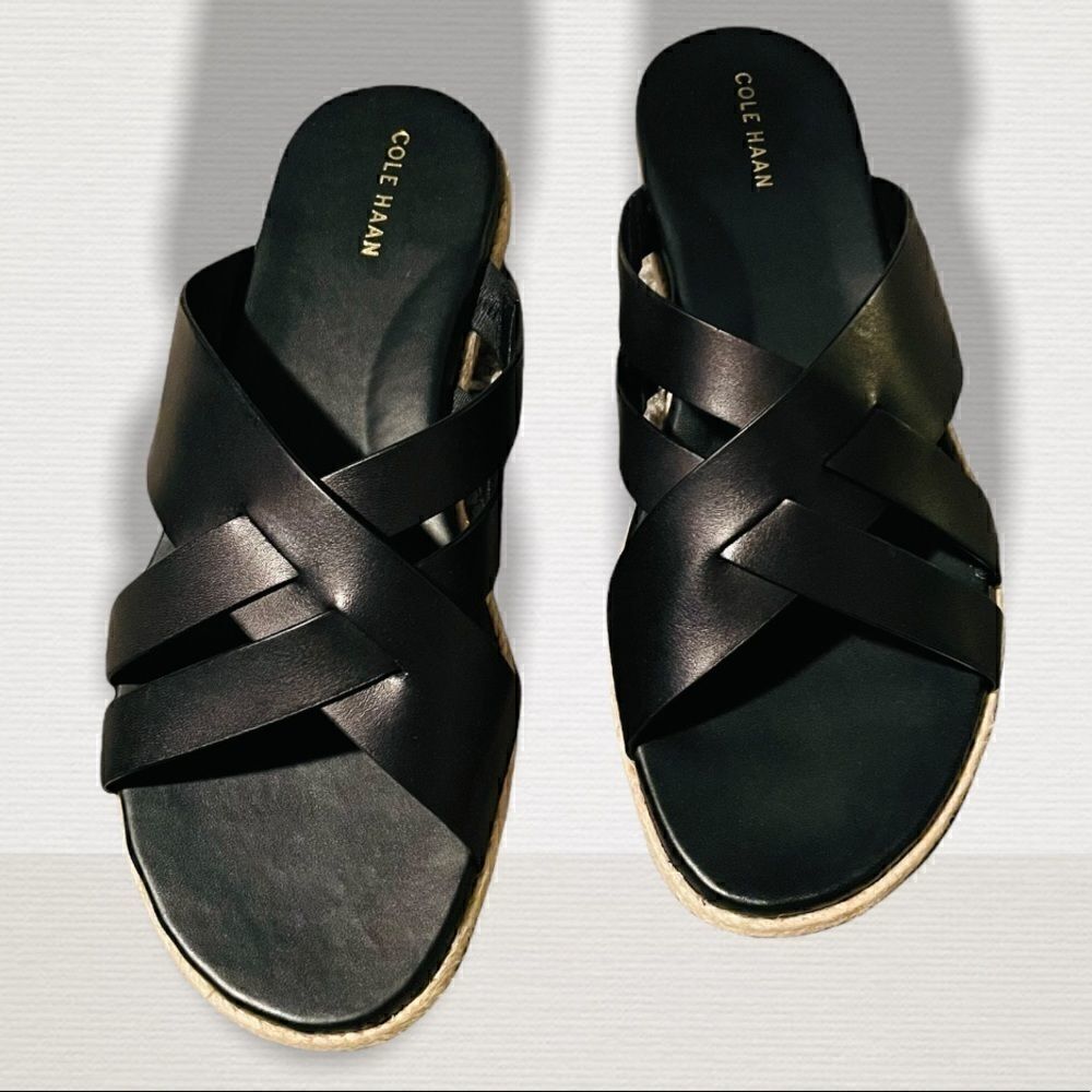 NIB Cole Haan Espadrille Slide Sandals